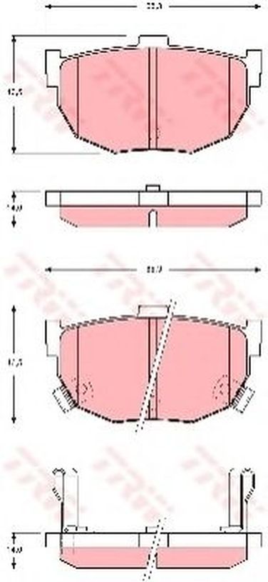 TRW GDB3368 Колодки тормозные дисковые | зад | - 1
