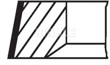 Mahle 030 48 N2 Комплект поршневых колец - 2