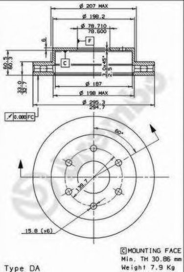Brembo 09.7815.14 Диск тормозной Standard | перед | - 1
