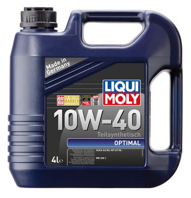 Liqui Moly 3930 10w-40 Optimal, API sl/cf, 4л (полусинт.мотор.масло) - 1