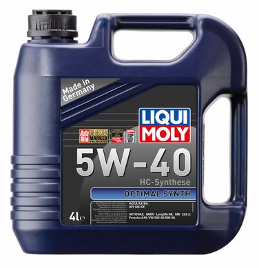 Liqui Moly 3926 5w-40 Optimal Synth, 4л (НС-синт.мотор.масло) - 1