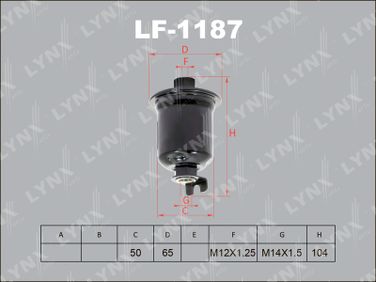 LYNXauto LF-1187 Фильтр топливный - 1