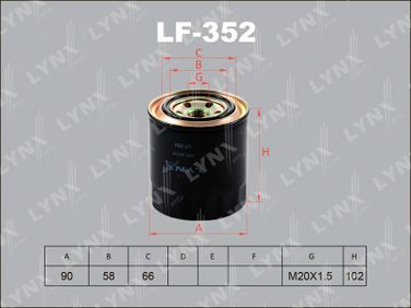 LYNXauto LF-352 Фильтр топливный - 1