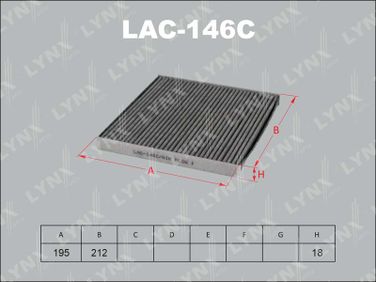 LYNXauto LAC-146C Фильтр салонный угольный - 1