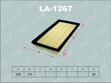 LYNXauto LA-1267 Фильтр воздушный - 1