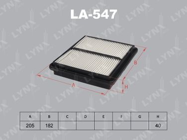 LYNXauto LA-547 Фильтр воздушный - 1