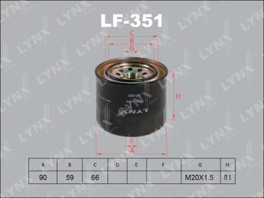 LYNXauto LF-351 Фильтр топливный - 1
