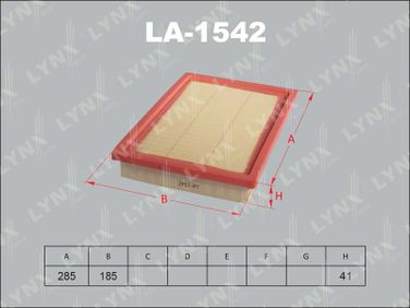 LYNXauto LA-1542 Фильтр воздушный - 1