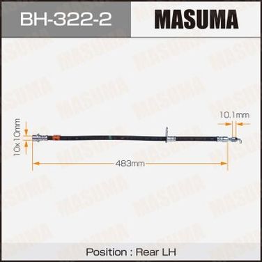 Masuma BH-322-2 Шланг тормозной | зад | - 1