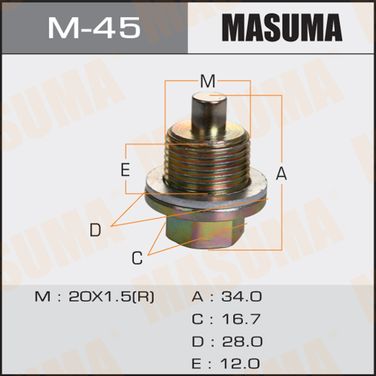 Masuma M-45 Резьбовая пробка картера двигателя - 1