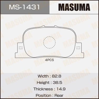 Masuma MS-1431 Колодки тормозные дисковые | зад | - 1