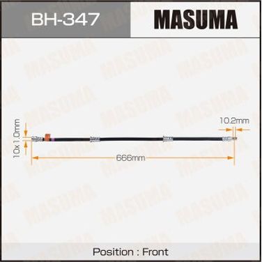 Masuma BH-347 Шланг тормозной MMC-/front/ PajeroV6#W, v7#w | перед | - 1