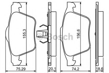 Bosch 0 986 494 245 Колодки тормозные дисковые | перед | - 1