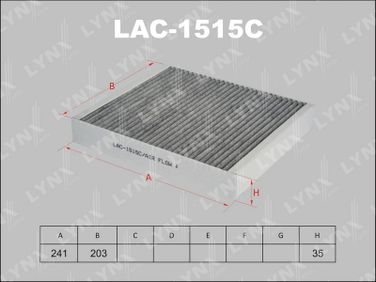 LYNXauto LAC-1515C Фильтр салона угольный - 1