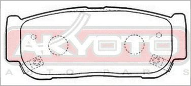 Akyoto AKD-0797 Колодки тормозные дисковые задние - 2