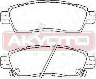 Akyoto AKD-0883 Колодки тормозные дисковые задние - 2