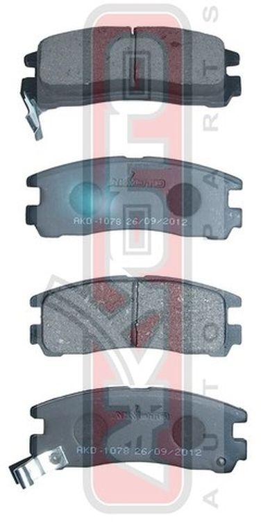 Akyoto AKD-1078 Колодки тормозные дисковые задние - 1