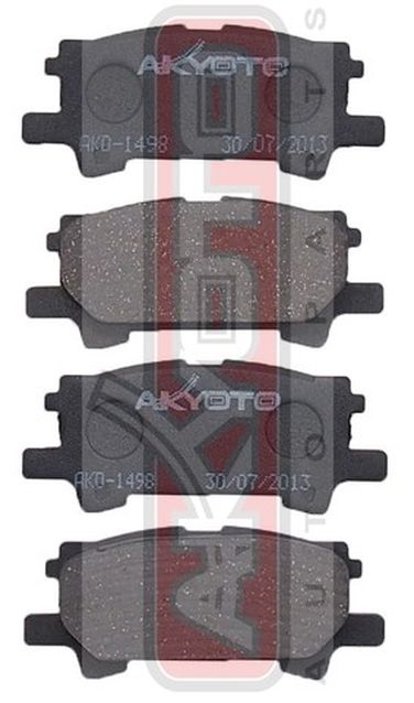 Akyoto AKD-1498 Колодки тормозные дисковые задние - 1