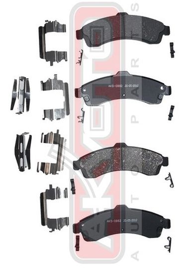 Akyoto AKD-0882 Колодки тормозные дисковые передние - 1