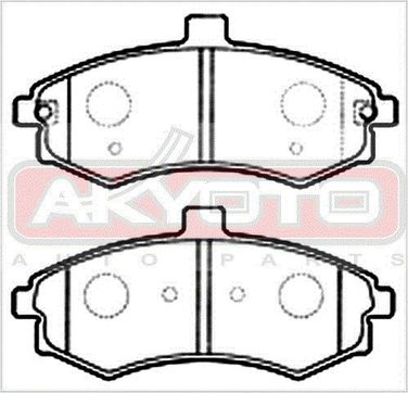 Akyoto AKD-1060 Колодки тормозные дисковые передние - 2
