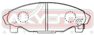 Akyoto AKD-6340 Колодки тормозные дисковые передние - 2