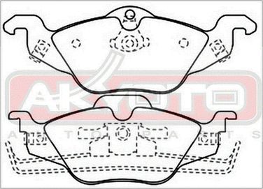 Akyoto AKD-0189 Колодки тормозные дисковые передние - 2