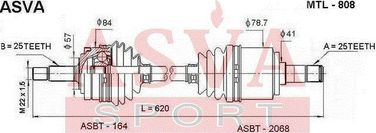 Asva MTL-808 Привод в сборе | перед лев | - 3