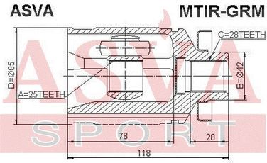 Asva MTIR-GRM Шрус внутренний | перед прав | - 2