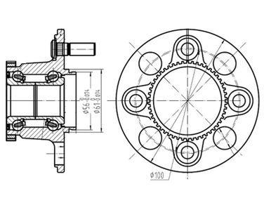 SAT ST-42200-S5A-008 Подшипник ступицы колеса - 1