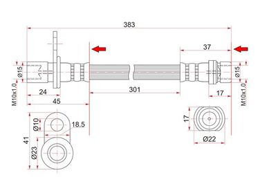 SAT ST-90947-02699 Шланг тормозной - 2