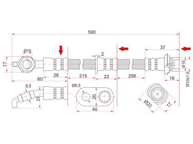SAT ST-90947-02793 Шланг тормозной - 1