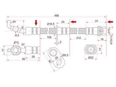 SAT ST-90947-02781 Шланг тормозной - 1