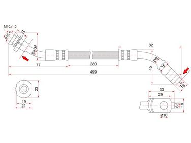 SAT ST-46211-31G11 Шланг тормозной - 2