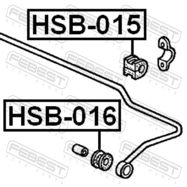 Febest HSB-015 Втулка стабилизатора | зад прав/лев | - 2