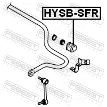 Febest HYSB-SFR Втулка заднего стабилизатора d13.8 | зад прав/лев | - 2