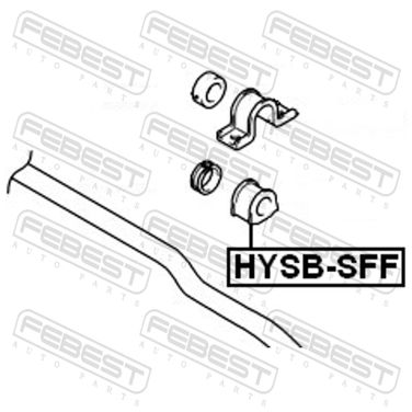 Febest HYSB-SFF Втулка стабилизатора | перед прав/лев | - 2