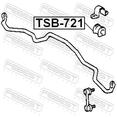 Febest TSB-721 Втулка стабилизатора | перед прав/лев | - 2