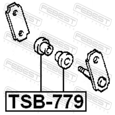 Febest TSB-779 Втулка задней рессоры | зад прав/лев | - 2