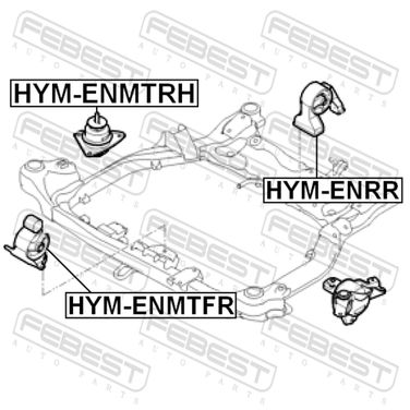 Febest HYM-ENMTFR Снят с производства Подушка двигателя МТ | перед прав/лев | - 2