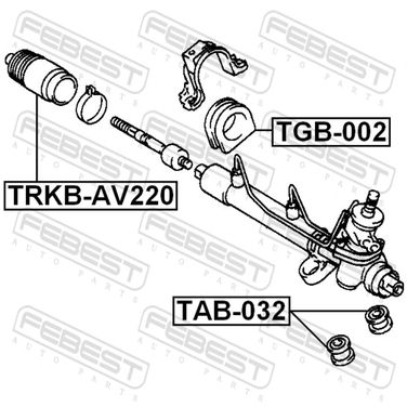 Febest TGB-002 Втулка рулевой рейки - 2