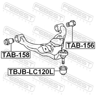 Febest TBJB-LC120L Пыльник шаровой опоры нижнего рычага - 2