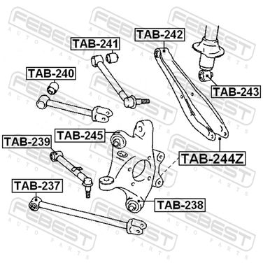 Febest TAB-241 Сайлентблок тяги | зад прав/лев | - 2