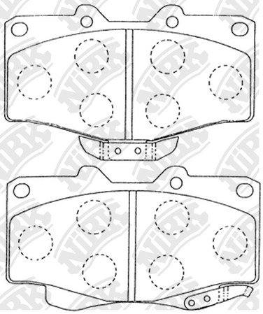 NIBK PN1219 Колодки тормозные дисковые | перед | - 1