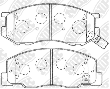NIBK PN1404 Колодки тормозные дисковые | перед | - 1