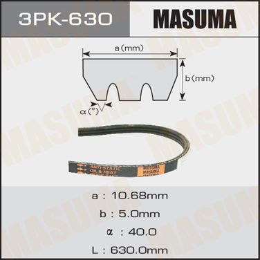 Masuma 3PK-630 Ремень поликлиновый 3pk630 - 1