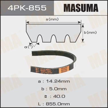 Masuma 4PK-855 Ремень поликлиновый 4pk855 - 1