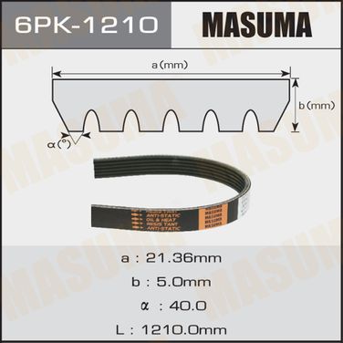 Masuma 6PK-1210 Ремень поликлиновый 6pk1210 - 1