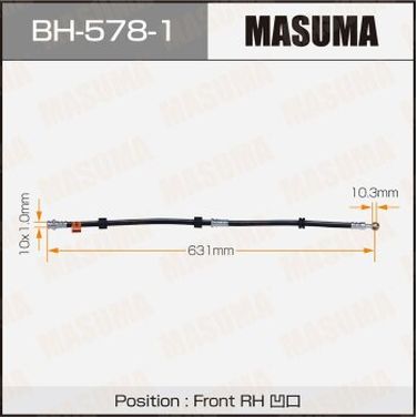 Masuma BH-578-1 Шланг тормозной | перед | - 1