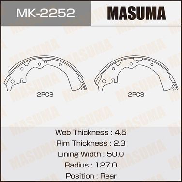 Masuma MK-2252 Колодки тормозные барабанные | зад | - 1