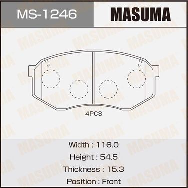 Masuma MS-1246 Колодки тормозные дисковые | перед | - 1